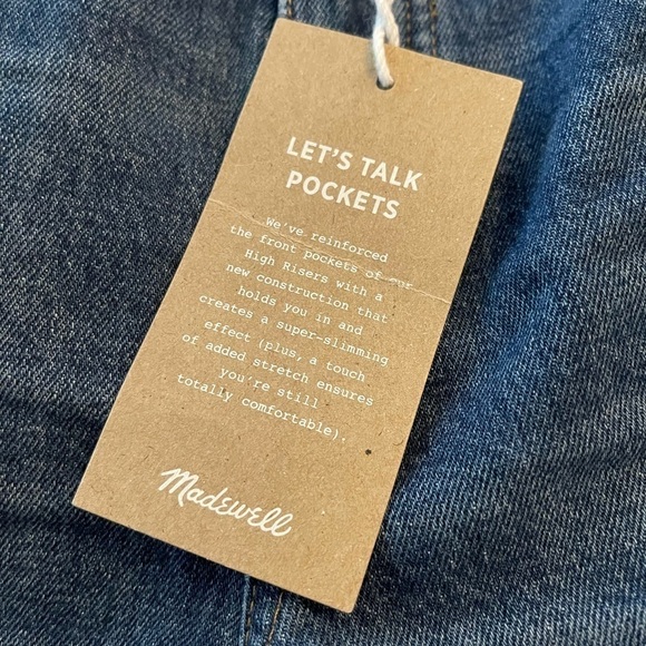NWT MADEWELL High Rise Denim Short Cutoff Short Raw Hem, Size 23 - Picture 11 of 12